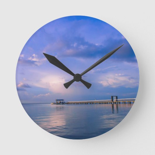 In het blauw ronde klok (Voorkant)