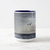 In het blauw tweekleurige koffiemok (Center)