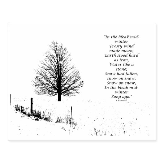 In het bleekmiddelste winterstempel rubberstempel (Afrduk)