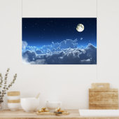 In het Bleke motorlicht Poster (Keuken)