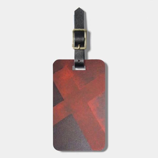 In het bloed gewassen bagagelabel (Voorkant verticaal)