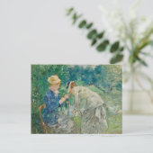 In het Bois de Boulogne | Berthe Morisot Briefkaart (Staand voorkant)