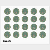 In het bos: babyshower bedankje ronde sticker (Vel)