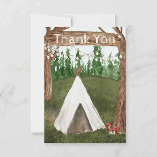 In het bos bedankkaartjes RSVP kaartje (Voorkant)