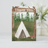 In het bos bedankkaartjes RSVP kaartje (Staand voorkant)