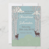 In het bos, bewaar de datum save the date (Voorkant)