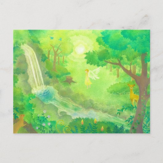 in het bos briefkaart (Voorkant)