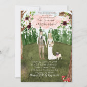 In het bos bruiloft uitnodiging - met huisdier mop (Voorkant)