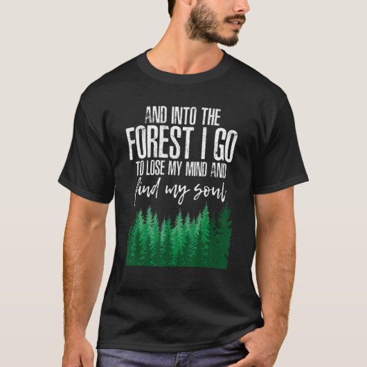 In het bos Camping Natuur avonturen wandelaars T-shirt (Voorkant)