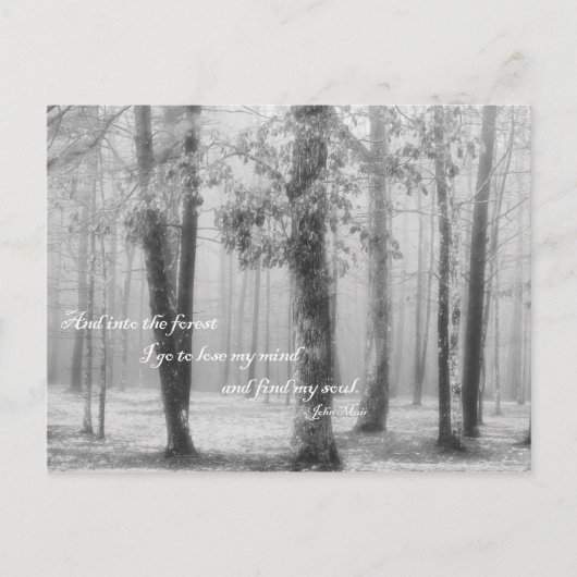 In het bos ga ik - Briefkaart (Voorkant)