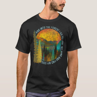 In het bos ga ik de Natuur van het wandelende Shir T-shirt