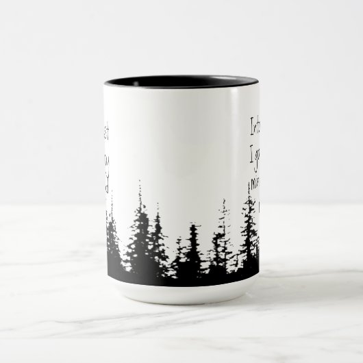 In het Bos ga ik Inspirerend Citaat Mok (Midden)