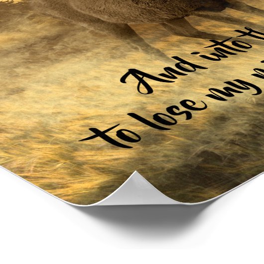 In het bos ga ik, John Muir Natuur Quote Poster (Hoek)