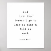 In het bos ga ik - John Muir Print (Voorkant)