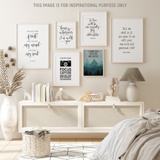 In het bos ga ik, John Muir Quote Poster