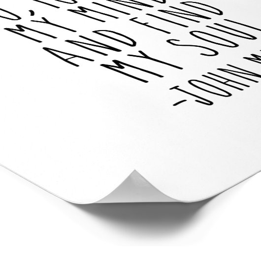 In het bos ga ik, John Muir Quote Poster (Hoek)