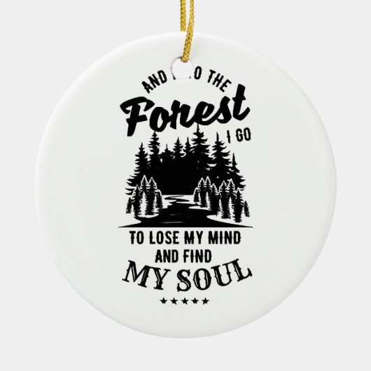In het bos ga ik keramisch ornament (Voorkant)