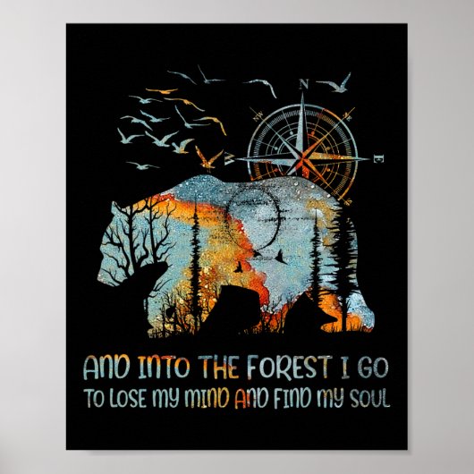 In het bos ga ik mijn geest verliezen en zoeken poster (Voorkant)