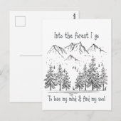 In het bos ga ik mijn geest verliezen, mijn soep z briefkaart (Voorkant / Achterkant)