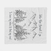 In het bos ga ik mijn geest verliezen, mijn soep z fleece deken (Voorkant (Horizontaal))