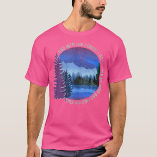 In het bos ga ik Natuur wandelen Camping Gift Out T-shirt