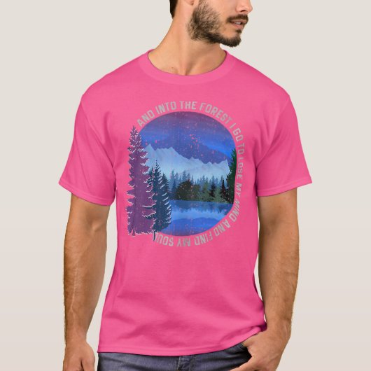 In het bos ga ik Natuur wandelen Camping Gift Out T-shirt (Voorkant)