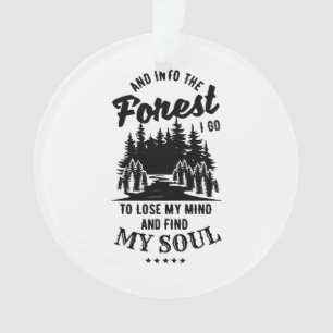 In het bos ga ik ornament