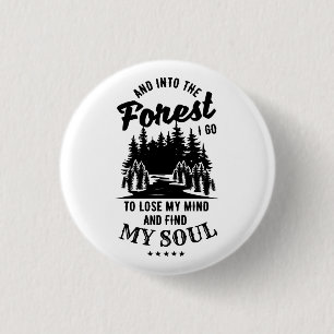In het bos ga ik ronde button 3,2 cm