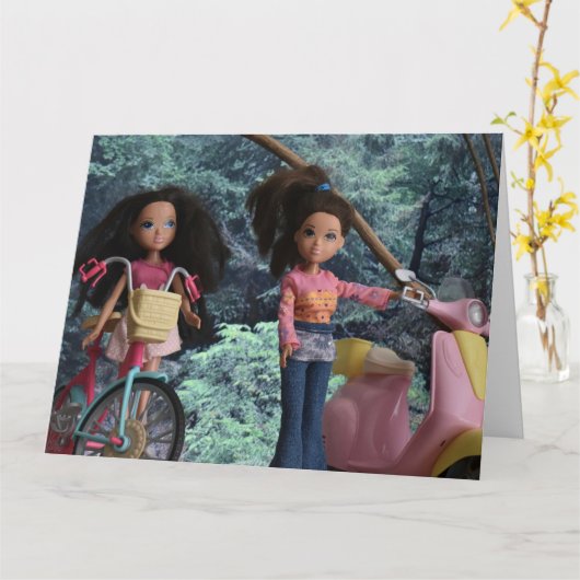 In het bos met mijn grote zus kaart (Gele Bloem)