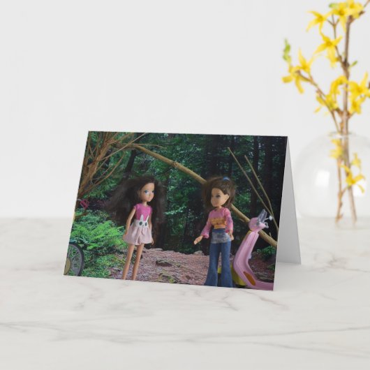 In het bos met mijn grote zus kaart (Gele Bloem)