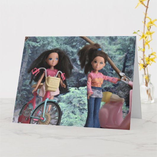 In het bos met mijn grote zus kaart (Gele Bloem)