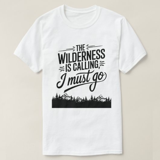 In het bos Natuur Lover wandelen Quote T-shirt (Design voorkant)