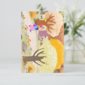 In het bos noot kaart illustratie (Staand voorkant)