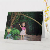 In het bos om mijn zus te ontmoeten kaart (Gele Bloem)