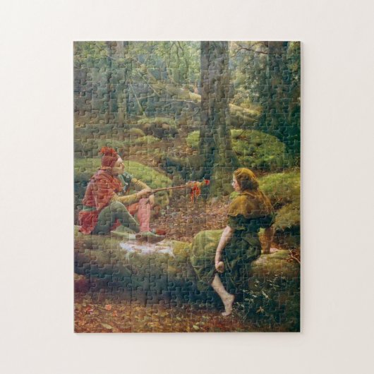 In het bos van Arden, circa 1892 door John Collier Legpuzzel (Verticaal)