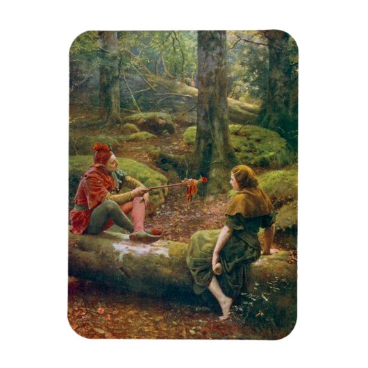 In het bos van Arden, circa 1892 door John Collier Magneet (Verticaal)