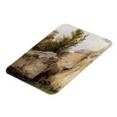 In het bos van Fontainebleau, c.1825 (olie op blik Magneet (Linkerzijde)