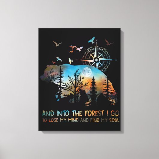 In het bos verlies ik mijn geest canvas afdruk (Voorkant)