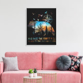 In het bos verlies ik mijn geest canvas afdruk (Insitu (Woonkamer))