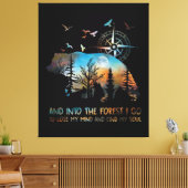 In het bos verlies ik mijn geest canvas afdruk (Insitu (Woonkamer))