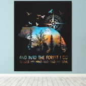 In het bos verlies ik mijn geest canvas afdruk (Insitu (Houten vloer))