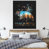 In het bos verlies ik mijn geest canvas afdruk (Insitu (Slaapkamer))