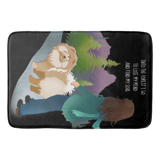 IN HET BOSTER GA IK KNOODBEETJE/ Krattenkussen Badmat (Voorkant)