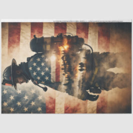 In het brandweefsel door Decoupage Central Tissuepapier