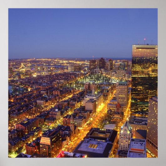 In het centrum van Boston en Hancock Tower Poster (Voorkant)