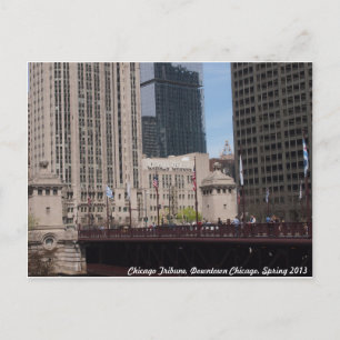 In het centrum van Chicago, Chicago Tribune Briefkaart