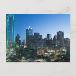 In het centrum van Dallas, Texas vroeg in de ochte Briefkaart