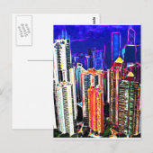 In het centrum van Hongkong: China: Briefkaart (Voorkant / Achterkant)
