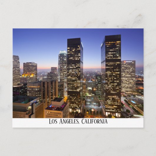 In het centrum van Los Angeles met gloed, Briefkaa Briefkaart (Voorkant)