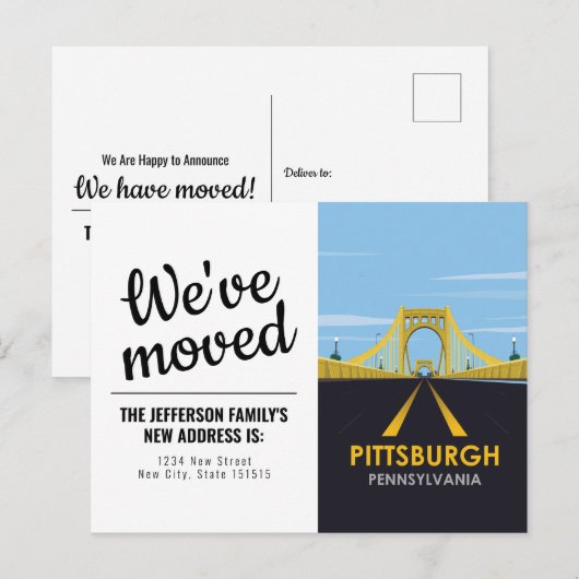 In het centrum van Pittsburgh, PA Bridge  We hebbe Briefkaart (Voorkant / Achterkant)